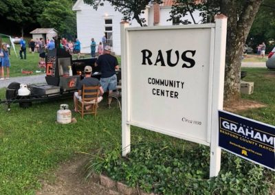 Chad Graham attending the Raus Community Center Annual Homecoming Ice Cream Supper.